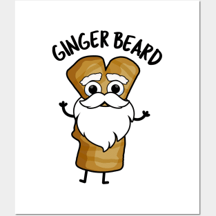 Ginger Beard Funny Gingerbread Food Pun Posters and Art